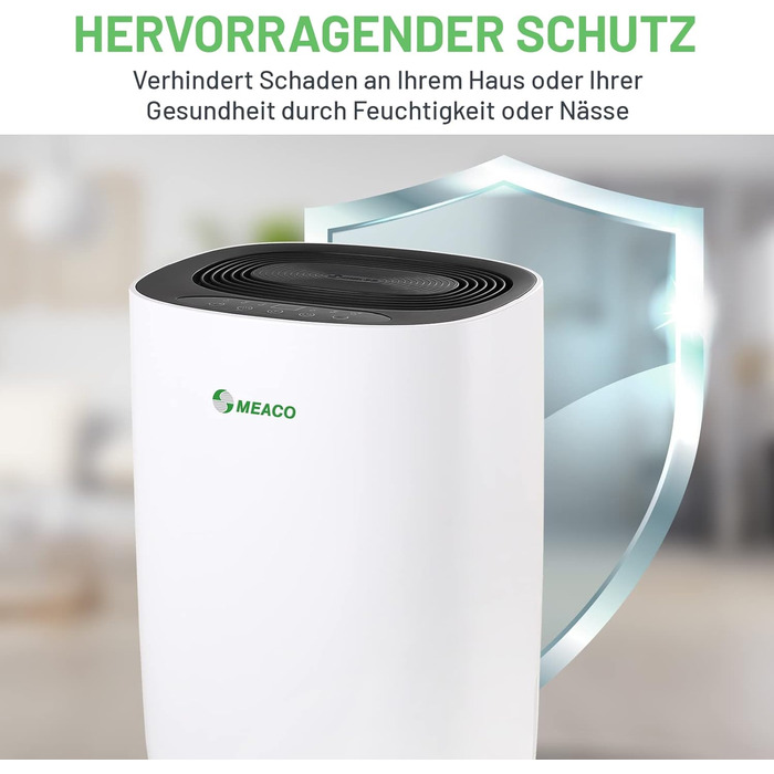 Зволожувач повітря Meaco Ultra Leiser 10L - Електричний зволожувач MeacoDry ABC, 10 літрів, чорний