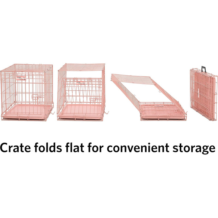 Кія для собак Midwest Homes iCrate 1522DD-KIT, рожева, 62x44x49 см (з комплектом)