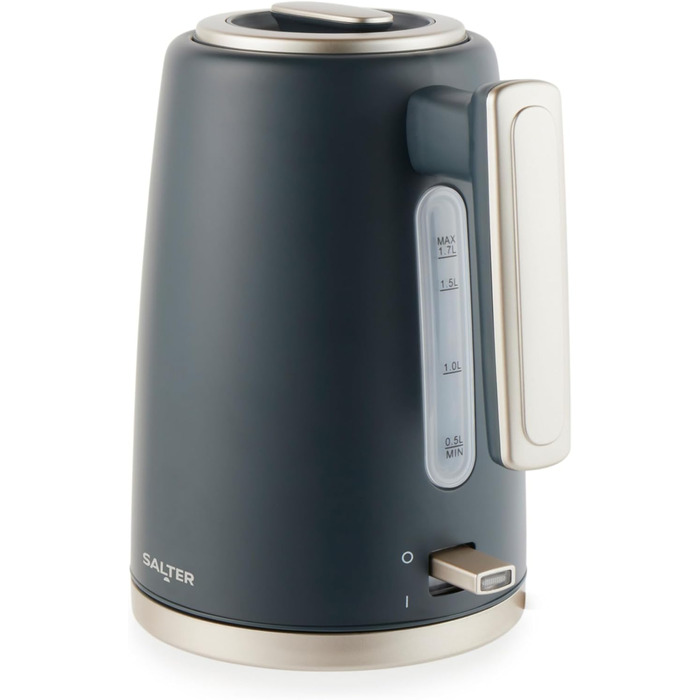 Електричний чайник Salter Marino 1.7L з функцією швидкого кип'ятіння, фільтром від накипу, поворотним основанням та захистом від сухого кип'ятіння