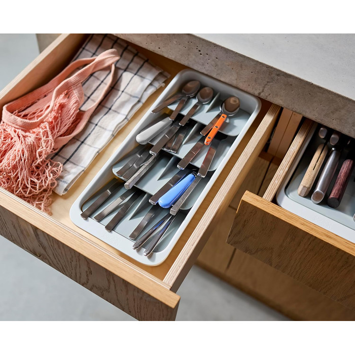 Органайзер для столових приборів Joseph Joseph DrawerStore з ніжницями, розширюваний, з переробленого пластику (великий)