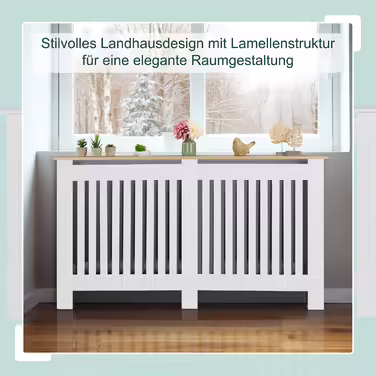 Relaxdays Radiator Cover with Slats