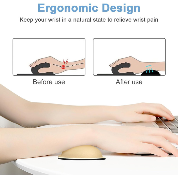 Підставка для зап'ястя Dapesuom - М'яка підставка для клавіатури з memory foam для офісу та дому. Захист від болю в зап'ясті