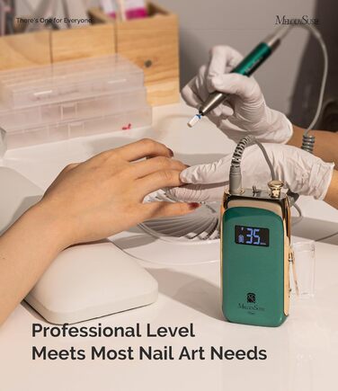 Професійний електричний набір для манікюру та педикюру MelodySusie, перезаряджається, для апаратного манікюру, бездротовий, зелений