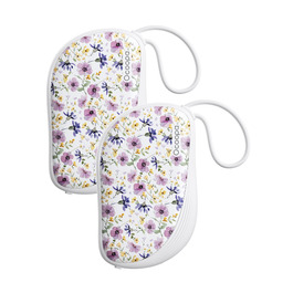 Електричні грілки для рук OCOOPA 2 шт., багаторазові, 4000mAh, подарунок на Новий Рік для жінок, ультратонкі (1,5 см), підходять для рукавичок та сумок, зимова необхідність, UT5 Sway Wiesengeflüster (Ocoopa x Künstleredition) (Lila Blüten (Ocoopa x Künstleredition))