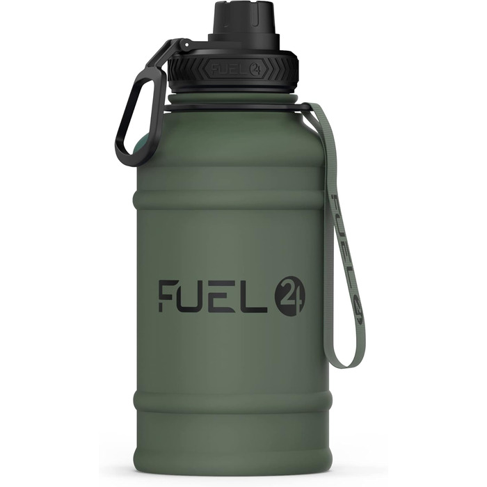 Extra Stark Stainless Steel Metal Water Bottle 1.3L & 2.2L - Leak-Proof & BPA-Free Stainless Steel Water Bottle - Robust Water Bottle Gym, Sports Stainless Steel Water Jug for Adults (1300 ml, Green)