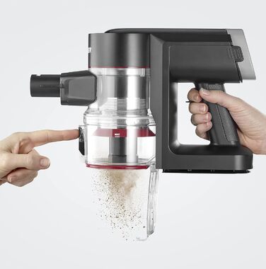 Бездротовий акумуляторний пилосос SEVERIN HV 7166 (Чорний): 60 хв роботи, 2-в-1, для тварин, легкий, без мішка, 400 Вт