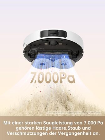 Робот-пилосос Dreame L10s Plus з автоматичним спорожненням, до 90 днів автономної роботи, потужність всмоктування 7000 Па, DuoScrub™ система миття, автоматичне підняття мопа, розпізнавання килимів за допомогою ультразвуку