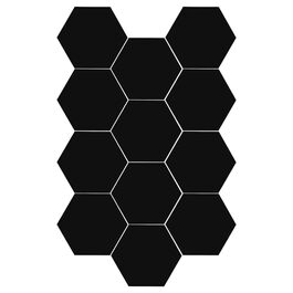 Акустичні гексагональні панелі MENAYODA (12 шт), самоклеючі звукопоглинаючі плити для стін, стелі та дверей, чорні