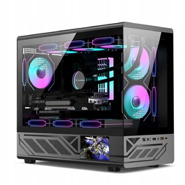 Ігровий корпус для ПК H6, підтримка M-ATX та ATX, загартоване скло, 3x aRGB вентилятори