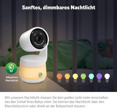 Відеоняня LeapFrog LF2513 без Wi-Fi з IPS екраном 2.8 дюйма, поворотна, з нічним баченням, датчиком температури, радіусом дії 300 метрів та тривалістю роботи батареї 12 годин