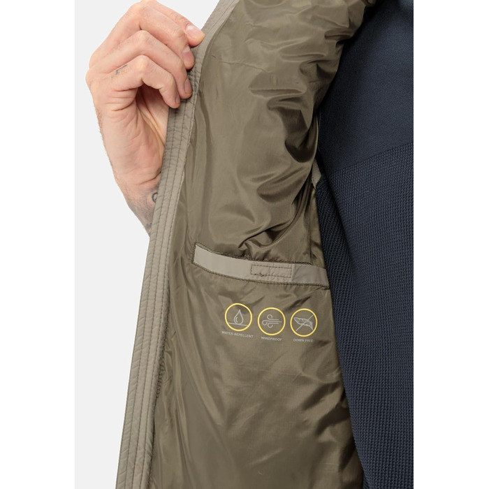 Camel Active Жилет чоловічий легкий степний з переробленого поліаміду (62, Хакі)