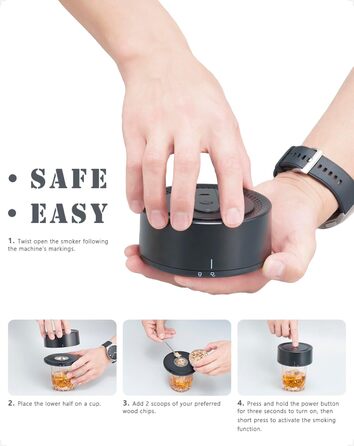 Електричний набір для копчення віскі з 6 ароматами, чанчики для диму, для коктейлів та бурбону, подарунок для батька, чоловіка та поціновувачів віскі