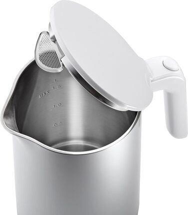 ZWILLING ENFINIGY Kettle with Stainless Steel Scale Filter & Overheat Protection, Cordless, 1850 Watts, 1.5 Liters, Silver