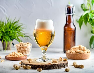 Склянки для пива KROSNO 1992 Biertulpen, набір 6 шт, 500 мл - Pils, Stout, коктейлі, сумісно з посудомийною машиною