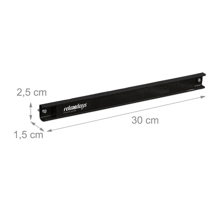 Relaxdays 3-Piece Magnetic Strip Set, 30 cm