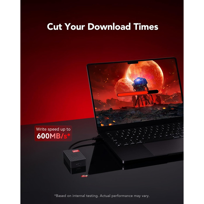 Карта пам'яті MicroSD Express Lexar Play PRO 1TB, швидкість читання до 900МБ/с, запис до 600МБ/с