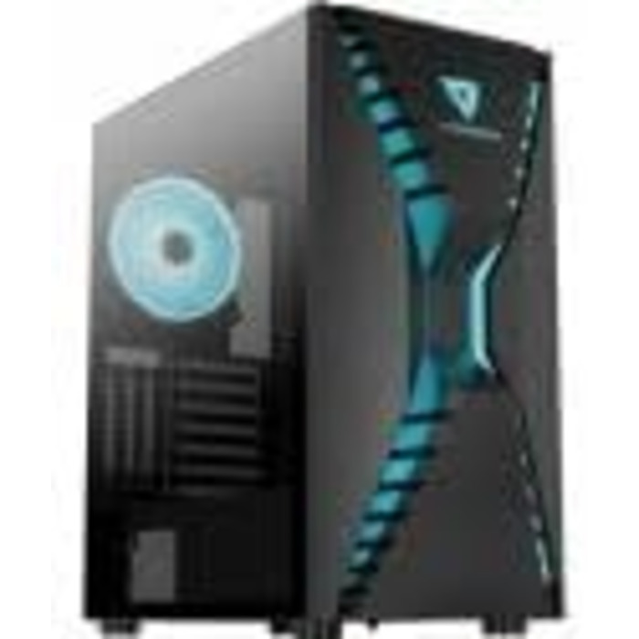 Корпус Aerocool Cronus Mid Tower для ігрового ПК з RGB підсвічуванням, вентилятором 140 мм та скляною бічною панеллю, підтримкою водяного охолодження та кабелеуправлінням, чорний