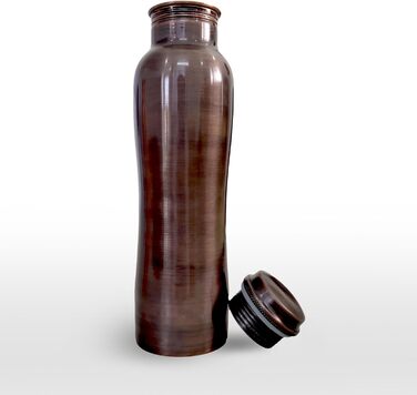Copper Water Bottle with Diamond Cut Design, Leak-Proof, Ayurvedic Drinking Vessel, Copper Vessel for Sports, Gym, Outdoors, Yoga (Design 22)