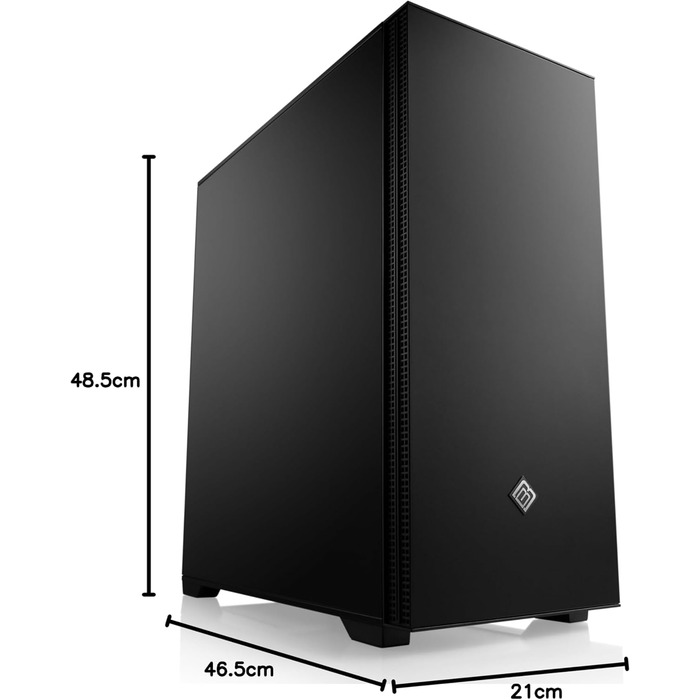 Корпус для ігрового ПК VITRUM PRO - Midi Tower з RGB підсвічуванням, скляна бічна панель, встановлені вентилятори, підтримка ATX, mATX, Mini-ITX, білий, CRONOS II Silent