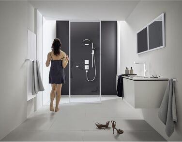Hansgrohe Pulsify Select S Shower Set, water-saving showerhead with hose and holder, adjustable, hand shower with 3 spray types (Relaxation), Mattweiß (Matte White), 0.90m Set, 3 spray types