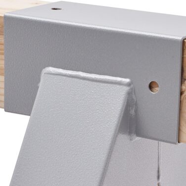 TRIBECCO® Square Swing Connector 90/90mm 90° (90° Grey) made of powder-coated steel sheet for garden swings, stable triangular A-shape with mounting holes Ø 10 mm