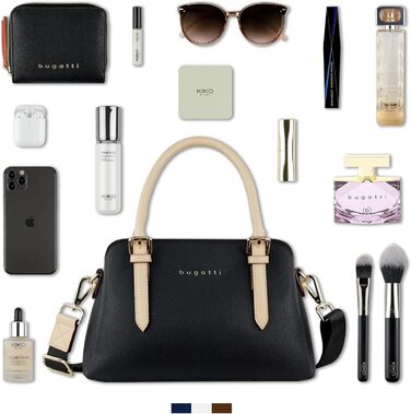 Сумка жіноча Bugatti Ella чорна, маленька сумка через плече для жінок