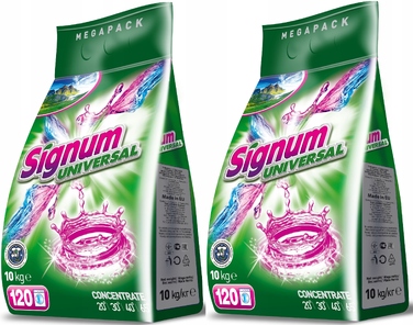 Пральний порошок Signum UNIVERSAL / Білий Clovin, 10 кг, 120 прань, 2в1