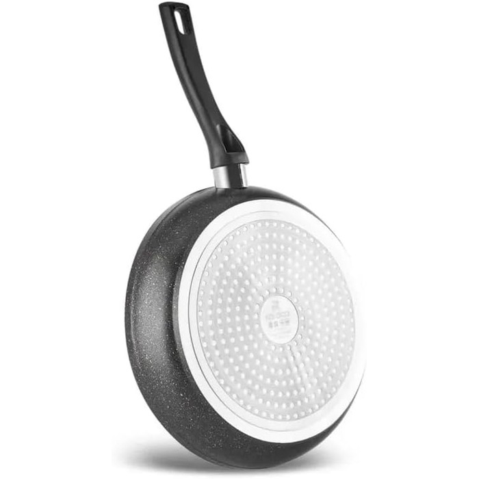 Набір кухонного посуду Karaca Biogranit Blackgold 12 предметів | Покриття з антипригарним ефектом | Стійкий до подряпин | Здоровий та екологічний | Енергоефективний | Елегантний дизайн | Легко миється (Чорний/Золотистий)