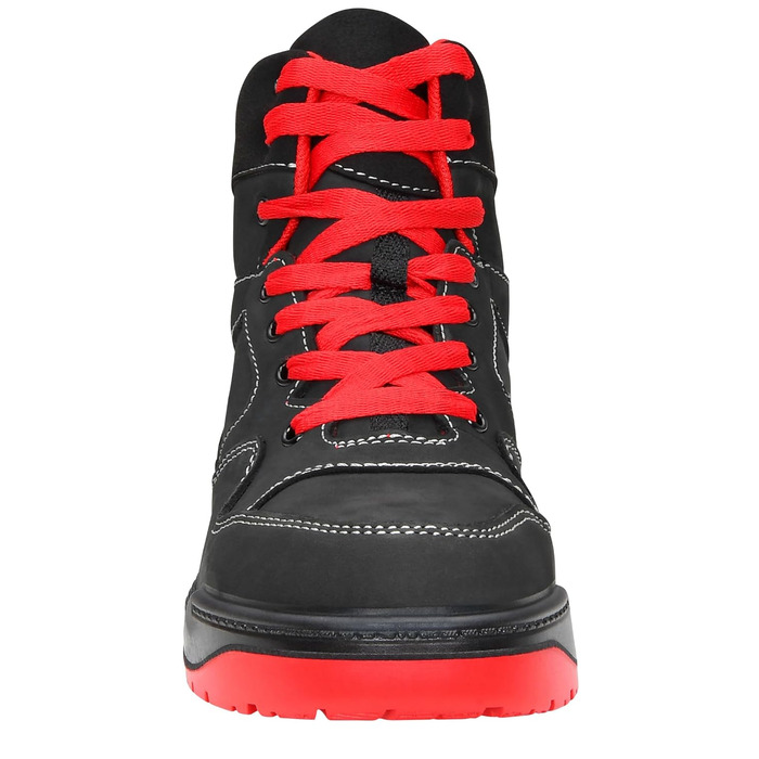 Робочі черевики ELTEN MAVERICK чорно-червоні Mid ESD S3, чоловічі та жіночі, шкіряні, з металевим носком, легкі, спортивні, розмір 40 EU