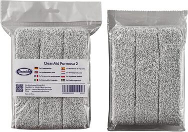 Набір для миття підлоги Formosa 2 з відром з двома камерами | Плоский моп 360° з мікрофібри | Набір містить 12 змінних наволочок