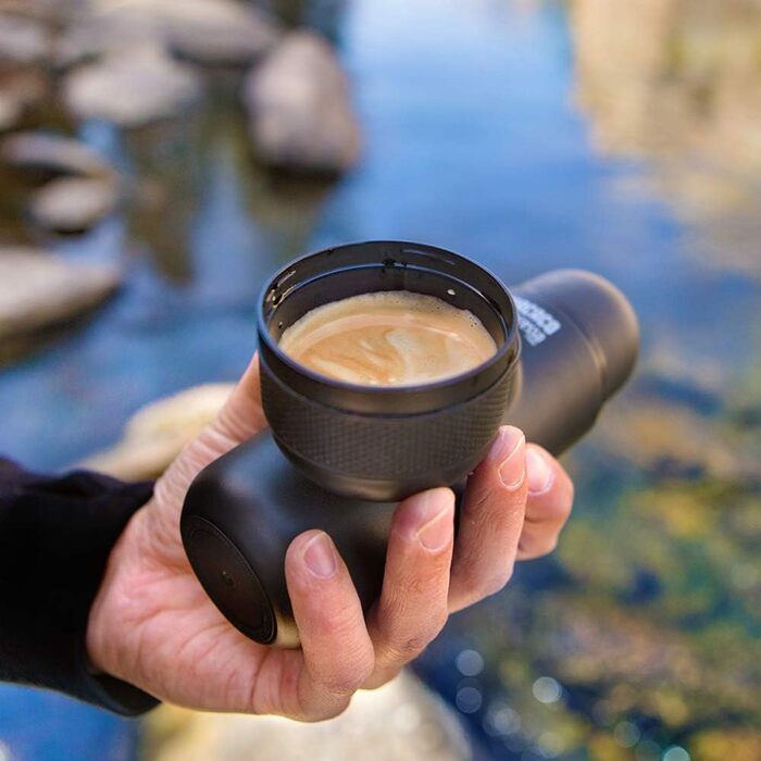 WACACO Minipresso NS, Portable Espresso Machine, Compatible with *Nespresso®* Capsules (Original capsules from NS and compatible products), Travel Coffee Machine, Manually Operated, perfect for hiking
