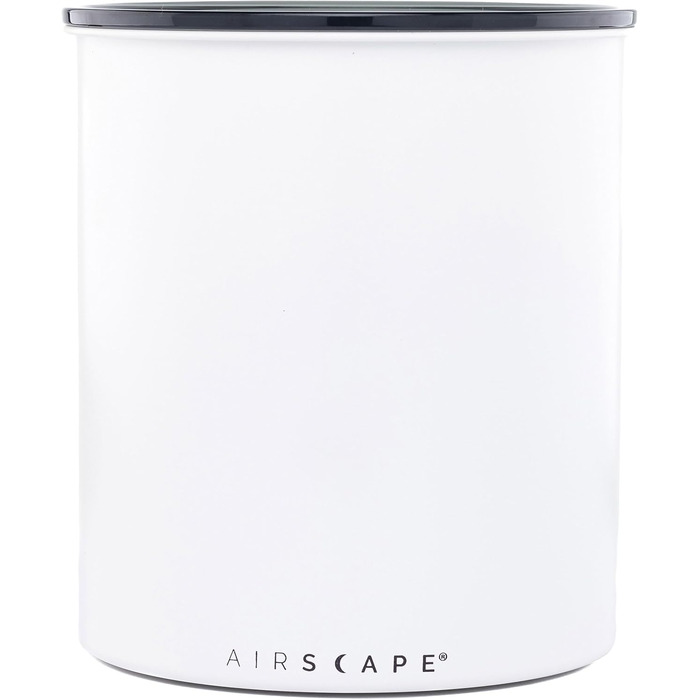 Airscape Coffee Storage Canister (1.1 kg dry beans) – large kilogram-sized container, patented airtight lid presses air out to preserve food freshness (white)
