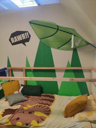 Балдахін для ліжка Ikea LÖVA, зелений, 136×90 см