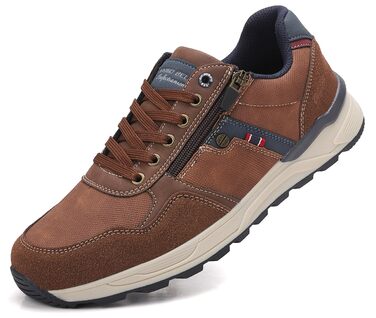 ARRIGO BELLO Кросівки для чоловіків, коричневі, на блискавці, трекінгові, зручні, 41-46 EU