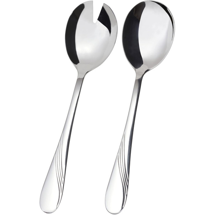 GRÄWE Cutlery Set for 6 People, 48-Piece - Flatware with Serving Pieces made of Stainless Steel, Rust-Proof, Nickel-Free - STRALSUND Series