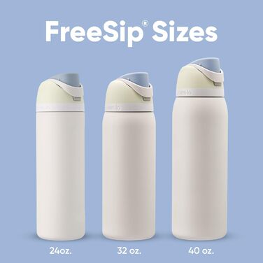 Owala FreeSip ізольована пляшка для води з нержавіючої сталі зі соломинкою, спортивна, для подорожей, герметична, BPA-free, 945 мл, Iced Breeze (710 мл)