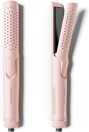 Wavytalk Airstyler: 2-в-1 випрямляч та локонова зачіска з охолодженням 360°, рожевий, нагрівання за 30 секунд