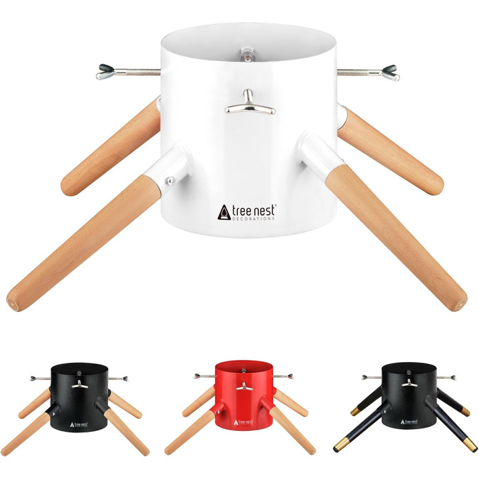 Підставка для ялинки з водою - Family Christmas Tree Stand для великих ялин (до 3.5м, діаметр стовбура 5-13см) біла