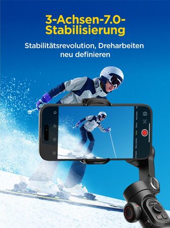 Стабілізатор Gimbal AOCHUAN для iPhone та Android - 3-осьовий, з фокусуванням, трекінг облич/об'єктів, для відеозйомки