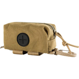 Диспенсер для собачих пакетів OneTigris з MOLLE системою та карабіном, для прогулянок, бігу, походів, тактичний, чорний (колір: коричневий, розмір: маленький)