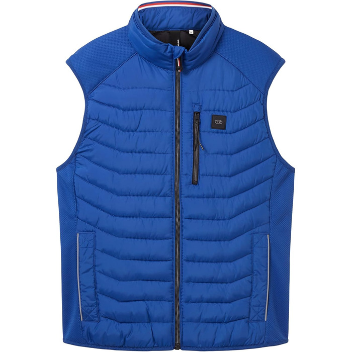 Жилет чоловічий TOM TAILOR Hybrid з коміром, розмір L, колір Hockey Blue