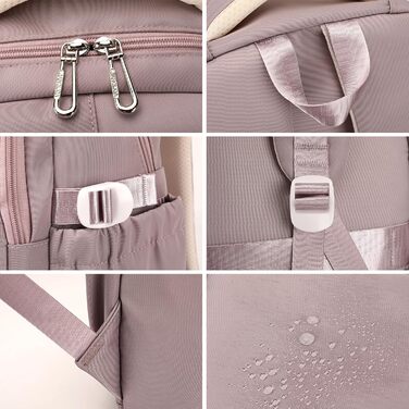 Шкільний рюкзак для дівчаток та хлопчиків-підлітків. Водостійкий рюкзак для школи, подорожей. Рожевий, з багатьма кишенями.