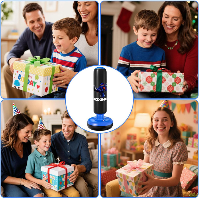 Дитячий боксерський мішок Qoosea 160см з рукавичками та насосом, для карате, кікбоксингу, тхеквондо (3-12 років)