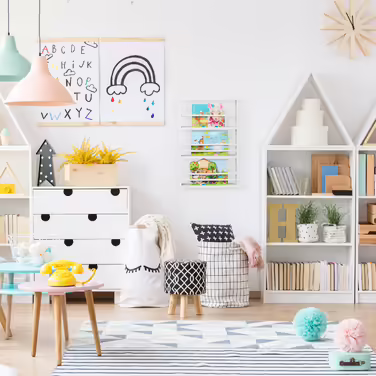 Relaxdays Children's Bookshelf with 3 Shelves