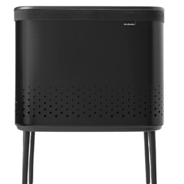 Кошик для білизни BRABANTIA Bo 60 л — сталевий, чорний матовий