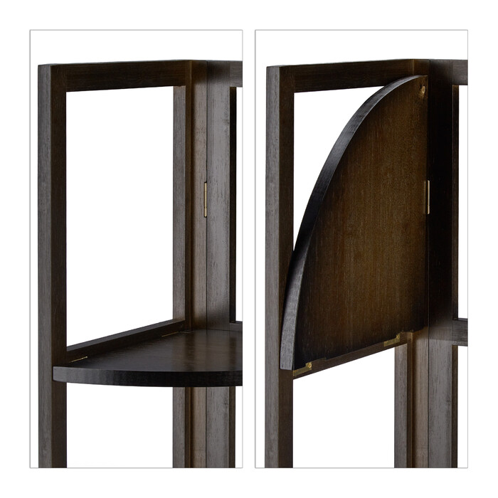 Relaxdays Bamboo Corner Shelf with 4 Shelves