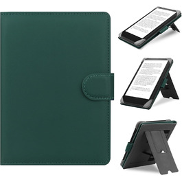 Чохол для Kindle, Kobo, Pocketbook, Tolino, Sony eReader (6.8'') - шкіряний, зелений
