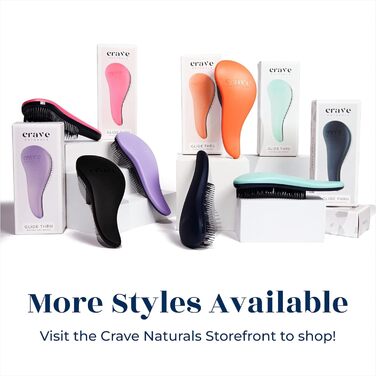 Crave Naturals Glide Thru - щітка для розплутування волосся для дітей та дорослих, для будь-якого типу волосся (фіолетова)
