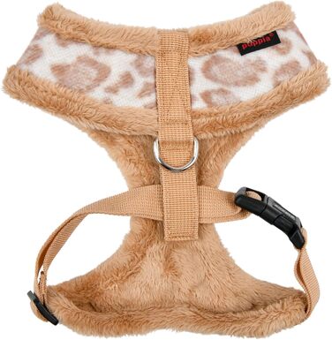 Шлейка для собак Puppia Huxley, тепла, зимова, з леопардовим принтом, регульована, для маленьких та середніх собак, блакитна, розмір M