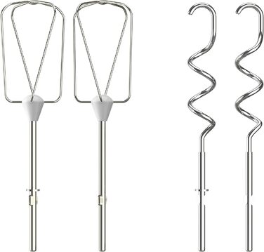 Міксер ручний Krups 3 Mix 4000, 450 Вт, білий/сірий, з 2 наборами насадок (венчики та гаки)